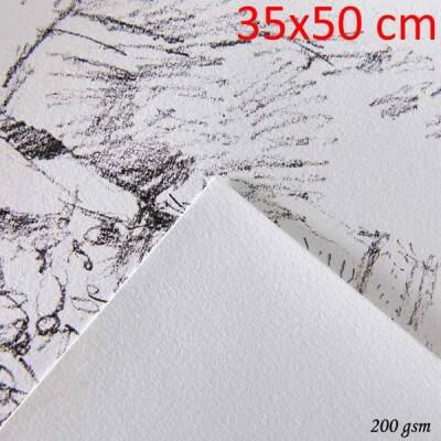 Canson 1557 Dessin JA Beyaz Resim/Çizim Kağıdı 200 gr. 35x50 cm. 10 Adet - 1