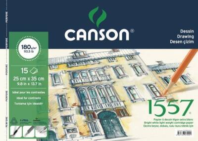Canson 1557 Dessin Resim Ve Çizim Defteri 180 gr. 25x35 cm. 15 Sayfa - 1