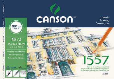 Canson 1557 Dessin Resim Ve Çizim Defteri 180 gr. 35x50 cm. 15 Sayfa - 1