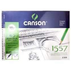Canson 1557 Resim Ve Çizim Defteri 120 gr. 25x35 cm. 15 Sayfa - 1