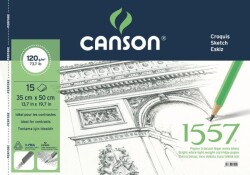 Canson 1557 Resim Ve Çizim Defteri 120 gr. 35x50 cm. 15 Sayfa - 1