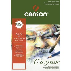 Canson Ca Grain İnce Dokulu Eskiz Blok 224 gr. A4 30 Sayfa - 1