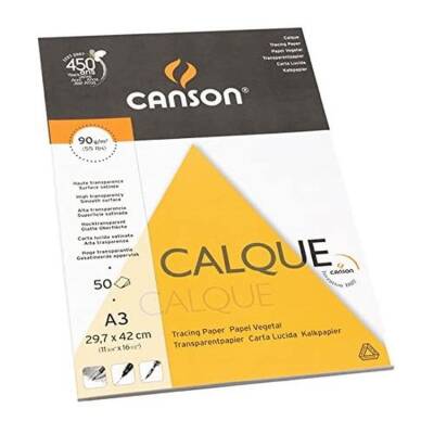 Canson Calque Aydınger Blok 90 gr. A3 50 yp. - 1