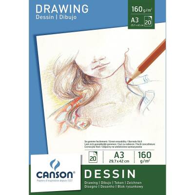 Canson Dessin - Drawing Çizim Blok 160 gr. A3 20 yp. - 1