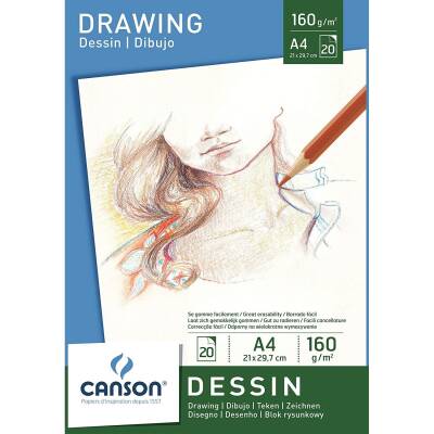 Canson Dessin - Drawing Çizim Blok 160 gr. A4 20 yp. - 1