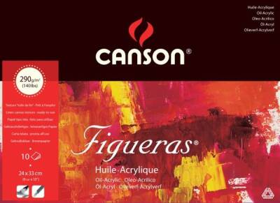 Canson Figueras Tuval Görünümlü Yağlıboya Defteri 290 gr. 24x33 cm. 10 Sayfa - 1