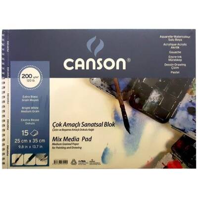 Canson Finface Çok Amaçlı Sanatsal Blok 200 gr. 25x35 cm. 15 Sayfa - 1