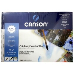 Canson Finface Çok Amaçlı Sanatsal Blok 200 gr. 35x50 cm. 15 Sayfa - 1