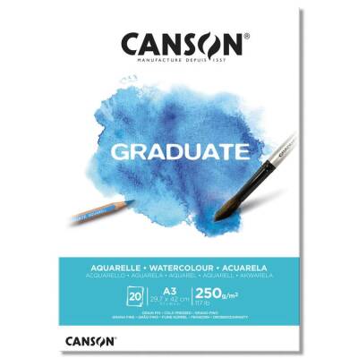 Canson Graduate Watercolour Suluboya Blok 250 gr. A3 20 yp. - 1