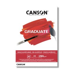 Canson Graduate Yağlıboya ve Akrilik Blok 290 gr. A5 20 yp. - 1
