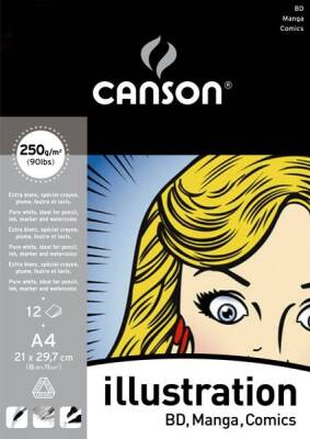 Canson Illustration Çizim Defteri A4 250 gr. 12 Sayfa - 1