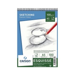 Canson Leisure Esquisse Spiralli Eskiz Defteri A5 100 gr. 70 Sayfa - 1