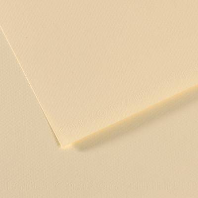 Canson Mi-Teintes Dokulu Fon Kartonu 50x65 cm. 25'li Paket 101 Pale Yellow - 1