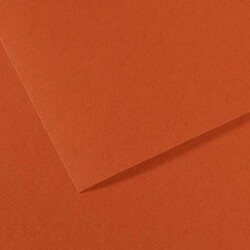 Canson Mi-Teintes Dokulu Fon Kartonu 50x65 cm. 25'li Paket 130 Red Earth - 1