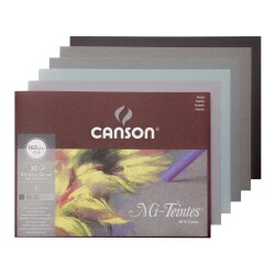 Canson Mi-Teintes Pastel Blok 160 gr. 24x32 cm. 30 yp. GREY TONES - 1