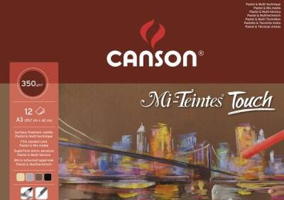 Canson Mi-Teintes Touch Kum Dokulu Pastel Blok A3 350 gr. 12 Sayfa - 1