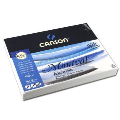 Canson Montval Maxi Pack Suluboya Blok 200 gr. 100 Sayfa 24x32 cm. - 1