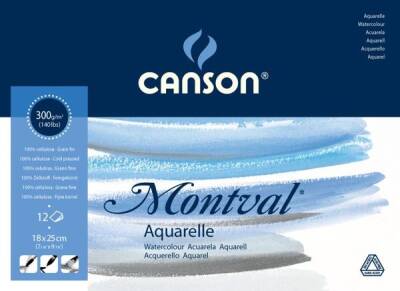 Canson Montval Suluboya Blok 300 gr. 18x25 cm. 12 Safya - 1