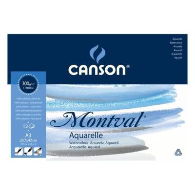 Canson Montval Suluboya Defteri Blok 300 gr. A3 12 Safya - 1