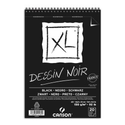 Canson XL Noir Siyah Eskiz Defteri 150 gr. A5 20 yp. - 1