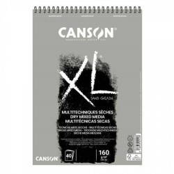 Canson XL Sand Grain Gri Dry Mixed Media Blok 160 gr. A3 40 yp. - 1