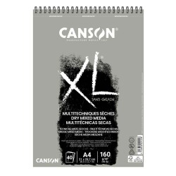 Canson XL Sand Grain Gri Dry Mixed Media Blok 160 gr. A4 40 yp. - 1