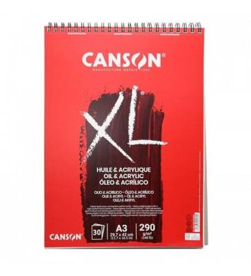 Canson XL Yağlıboya ve Akrilik Defteri 290 gr. A3 30 yp. - 1