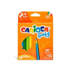 Carioca Baby Jumbo Üçgen Kuru Boya Kalemi 10 Renk 2+ Yaş - 1