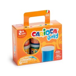 Carioca Baby Yıkanabilir Parmak Boyası 6 Renk x 80 ml. 2+ Yaş - 1