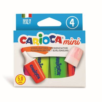 Carioca Fosforlu Mini İşaretleme Kalemi 4 Renk - 1