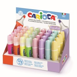 Carioca Fosforlu ve Pastel İşaretleme Kalemi 8 Renk 32'li Stand - 1