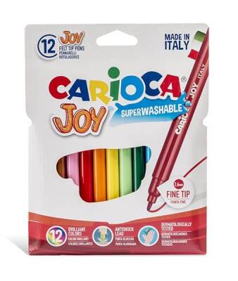 Carioca Joy Süper Yıkanabilir Keçeli Boya Kalemi 12 Renk - 1