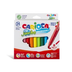 Carioca Jumbo Süper Yıkanabilir Kalın Keçeli Boya 24 Renk - 1