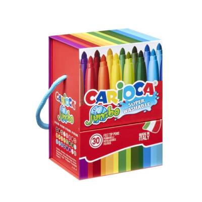 Carioca Jumbo Süper Yıkanabilir Kalın Keçeli Boya 30'lu Sert Kutu - 1
