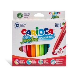Carioca Jumbo Süper Yıkanabilir Keçeli Boya Kalemi 12 Renk - 1