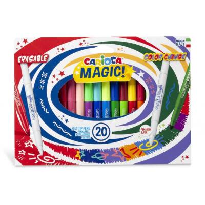 Carioca Magic Silinebilen ve Renk Değiştiren Sihirli Keçeli Boya Kalemi 20'li - 1