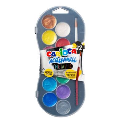 Carioca Metalik Sulu Boya 30 mm 12 Renk - 1