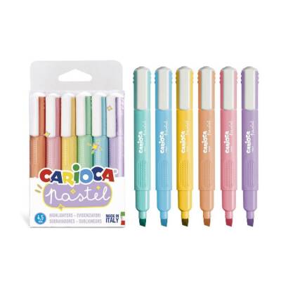 Carioca Pastel Highlighter İşaretleme Kalemi 6 Renk - 1