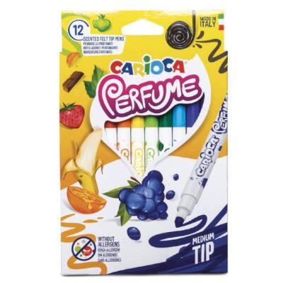 Carioca Perfume Kokulu Keçeli Boya Kalemi 12'li Medium Uç - 1