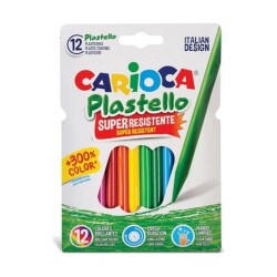Carioca Plastello Elleri Kirletmeyen Yıkanabilir Pastel Boya Kalemi 12'li - 1