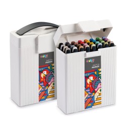 Carioca Plus Sketch Marker Çift Taraflı Çizim Kalemi 32 Renk Plastik Kutu - 1