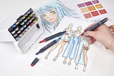 Carioca Plus Sketch Marker Çift Taraflı Çizim Kalemi 32 Renk Plastik Kutu - 2