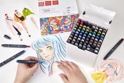 Carioca Plus Sketch Marker Çift Taraflı Çizim Kalemi 80 Renk Plastik Kutu - 3
