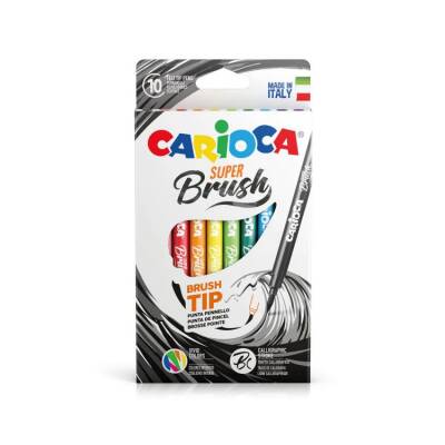 Carioca Super Brush Fırça Uçlu Keçeli Boya Kalemi 10'lu - 1