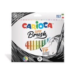 Carioca Super Brush Fırça Uçlu Keçeli Boya Kalemi 20'li - 1