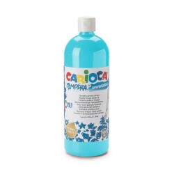 Carioca Tempera Yıkanabilir Poster Boya 1000 ml. AÇIK MAVİ - 1