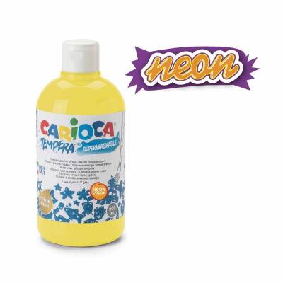 Carioca Tempera Yıkanabilir Poster Boya 500 ml. NEON SARI - 1