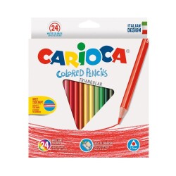 Carioca Üçgen Kuru Boya Kalemi 24 Renk - 1