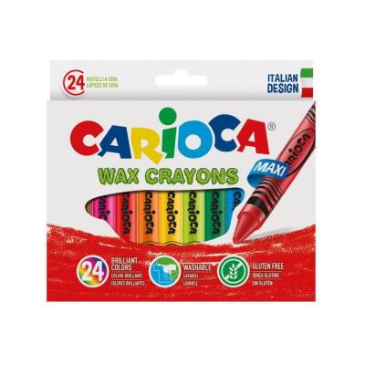 Carioca Wax Crayons Maxi Yıkanabilir Jumbo Pastel Boya Kalemi 24'lü - 1