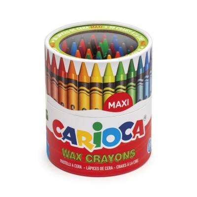Carioca Wax Crayons Maxi Yıkanabilir Jumbo Pastel Boya Kalemi 50'li Sert Kutu - 1